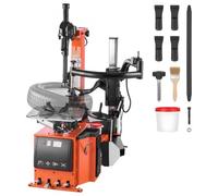 VEVOR Démonte-Pneu 1100W Machine à Pneus avec Bras d'Assistance Indépendant, Serrage Extérieur 12"-22", Intérieur 12"-26", Largeur de Jante Jusqu'à 15", Commande à Pédale, Atelier Réparation et Garage