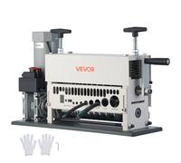 VEVOR Dénudeur Câble Électrique 1,5-40 mm Machine à Dénuder Automatique 370 W avec Manivelle Manuelle, Lames Trempées HRC50, Bouton d'Arrêt d'Urgence, Dénudeuse de Fils Électriques pour Débutants