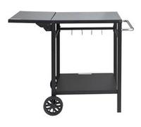 VEVOR Desserte Plancha Chariot 2 Niveaux Plan Travail Pliable Roulettes Jardin Extérieur