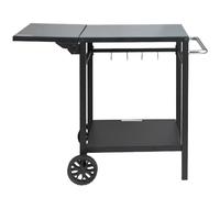 VEVOR Desserte Plancha Chariot de Barbecue à 2 Niveaux Plan de Travail Pliable