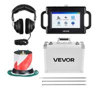 VEVOR Détecteur de Fuite d'Eau Canalisations Souterraines Profondeur 2 m, 1-5000 Hz, Écran Tactile LCD, avec Capteur Sensible, 3 Sondes d'Écoute, Casque, Carte 8 Go, Étui de Transport, pour Plomberie