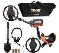 VEVOR Détecteur de métaux TS181A - Professionnel réglable 25,4 cm IP68 LCD 7 modes Adultes/Enfants