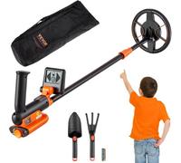 VEVOR Détecteur de Métaux pour Enfants 15,2 cm Détecteur de Métaux Professionnel Réglable Bobine de Recherche Étanche IP68 Écran LCD Puce DSP Avancée Léger pour Juniors Recherche Pièces d'Or Trésors