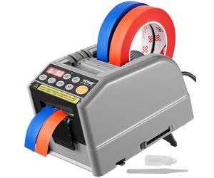 VEVOR Distributeur automatique de ruban adhésif électrique 25 W coupe-ruban machine de découpe de ruban largeur de ruban 6-60 mm longueur du ruban 5-999 mm pour industries, bureaux, maisons, magasins