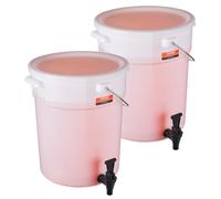 VEVOR Distributeur de Boissons 2 PCs Grande Capacité de 19 L, Fontaine à Eau avec Robinet et Couvercle, en Plastique, Distribution de Jus Limonade Thé Glacé, pour Restaurants, Hôtels, Cafés, Soirées