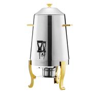 Distributeur de boissons chaudes VEVOR (13 L) en acier inoxydable avec brûleur à alcool, distributeur de boissons froides avec robinet anti-gouttes pour café thé eau chaude, pour restaurants hôtels fê