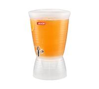 VEVOR Distributeur de Boissons Grande Capacité 10 L, Fontaine à Eau en Plastique, Distribution d’Eau Jus Limonade Thé Glacé, avec Robinet et Compartiment à Glace, pour Restaurants Cafés Hôtels