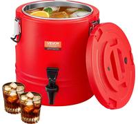VEVOR Distributeur de Boissons Isotherme 11,4 L, Fontaine à Eau Chaude et Froide Non Électrique avec Robinet, Conteneur Isotherme de Qualité Alimentaire, avec Intérieur en Inox 304, pour Camping