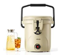 VEVOR Distributeur de Boissons Isotherme 13 L, Fontaine à Boissons Fraîches | Pour Camping Restauration, Isolation Triple Couche, Distributeur d'Eau Chaude et Froide avec Robinet Verseur Anti-gouttes