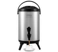 VEVOR Distributeur de Boissons Isotherme 7,6L Distributeur d’Eau Chaude et Froide Non Électrique Inox Alimentaire Conservation 4-6H Conteneur Isotherme avec Robinet Portable pour Camping Restauration