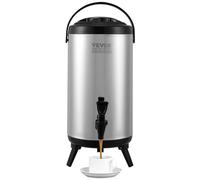 VEVOR Distributeur de Boissons Isotherme 9,2L Distributeur d’Eau Chaude et Froide Non Électrique Inox Alimentaire Conservation 4-6H Conteneur Isotherme avec Robinet Portable pour Camping Restauration