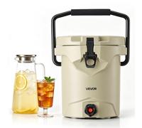 VEVOR Distributeur de Boissons Isotherme 9,5 L Fontaine à Boissons Fraîches, pour Camping Restauration, Isolation Triple Couche, Distributeur d'Eau Chaude et Froide avec Robinet Verseur Anti-gouttes