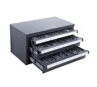 VEVOR Distributeur de Forets 27 Compartiments Étiquetés A-Z Boîte de Rangement pour Forets à 3 Tiroirs Coffret Vide pour Foret 37,5x20x20 cm Identification Facile Empilable Rangement Mèches Atelier