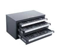 VEVOR Distributeur de Forets 27 Compartiments Étiquetés A-Z Boîte de Rangement pour Forets à 3 Tiroirs Coffret Vide pour Foret 37,5x20x20 cm Identification Facile Empilable Rangement Mèches Atelier