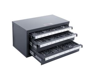 VEVOR Distributeur de Forets 27 Compartiments Étiquetés A-Z Boîte de Rangement pour Forets à 3 Tiroirs Coffret Vide pour Foret 37,5x20x20 cm Identification Facile Empilable Rangement Mèches Atelier