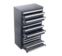 VEVOR Distributeur de Forets 3PCs 116 Compartiments au Total, Boîte de Rangement pour Forets à 3/5 Tiroirs, Coffret Vide pour Forets, Identification Facile, Empilable, Rangement Mèches Atelier
