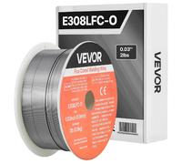VEVOR Fil Fourré sans Gaz 0,8 mm 0,9 kg par Bobine Fil de Soudage MIG E308LFC-O pour Soudage à l'Arc de Toutes Positions, Auto-protégé, Utilisation Extérieure, Acier Inoxydable, Faible Projection