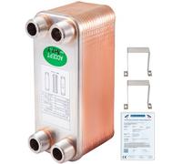 VEVOR Echangeur Thermique 1230MN34 Echangeur De Chaleur Thermique à 30 Plaques pour le refroidissement d'huile industrielle/les évaporateurs de réfrigérant/les condenseurs