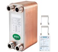 VEVOR Echangeur Thermique 1240MN34 Echangeur De Chaleur Thermique à 40 Plaques pour le refroidissement d'huile industrielle/les évaporateurs de réfrigérant/les condenseurs