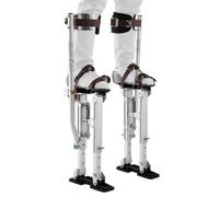 VEVOR Échasses de Plaquiste Réglables 409-613 mm, Échasses pour Cloison Sèche et Peintre, en Alliage d'Aluminium, Capacité Charge 103 kg, Pieds Antidérapants, Double Amortissement à Ressorts, Argent