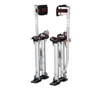 VEVOR Échasses Plaquiste Réglables 45,7-76,2 cm pour Cloison Sèche | Échasses en Alliage d'Aluminium, Charge Max. 103 kg, Pieds 27-29 cm avec Genouillères de Protection pour Peinture et Plafonds