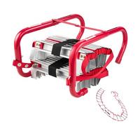 VEVOR Échelle de Corde 7,6 m, Échelle de Secours Incendie Rétractable 3 Étages Légère Alliage Aluminium, Capacité de Charge 453,6 kg, avec Sangle de Sécurité Polyester Robuste, Marches Antidérapantes