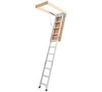 VEVOR Échelle de Grenier, capacité de 170 kg, Hauteur réglable de 3 à 3,13 m, escalier de Grenier Pliable Multifonction en Aluminium, s'adapte aux hauteurs de Plafond de 7,66 à 3,1 m pour Un accès