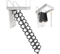 VEVOR Échelle de Grenier, Charge 299,4 kg, Escalier de Grenier Escamotable, Hauteur Installation 2,9-3,1 m, Ouverture 1000,76x698,5 mm, Tige de Traction, Échelle Rétractable Acier pour Accès Greniers