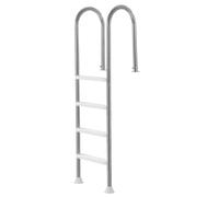 VEVOR Échelle de Piscine en Acier Inoxydable avec 2 Rampes, 4 Marches Antidérapantes, Capacité de Charge 120 kg, pour Piscines Creusées de 137 cm, de Terrasse, Jardin, Maison, Intérieur, Extérieur