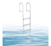 VEVOR Échelle de Ponton 5 Marches Amovible, Échelle de Baignade en Alliage d'Aluminium pour Lac, Piscine, Bateau et Quai, Capacité de Charge 227 kg, avec Mains Courantes, Marches Antidérapantes en PP