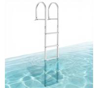 VEVOR Échelle de quai 5 marches amovible, échelle de ponton en alliage d'aluminium, grande capacité de charge 500 lb 226 kg, grandes pédales 78 mm pour embarquement à bord de bateaux, lacs, piscines