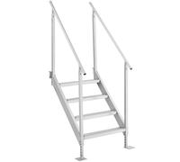VEVOR Échelle de quai bateau réglable 75-96 cm 4 marches aluminium 226 kg mains courantes doubles