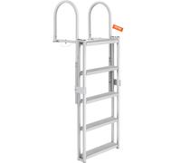 VEVOR Échelle de quai rétractable 5 marches – 158 kg – hauteur réglable 1700–2005 mm – alliage alu