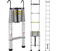 VEVOR Echelle télescopique 4,59m Echelle pliante antidérapante 90x48x8cm Escabeau avec système de blocage Echelle multi-usage Alliage d'aluminium Capacité de charge 190kg Idéal pour les réparations de