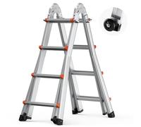VEVOR Échelle télescopique à cadre en A, échelle extensible compacte en aluminium, 4000 mm, échelle de camping-car pliable portable multifonction pour devoirs, toit intérieur et extérieur, 149,7 kg