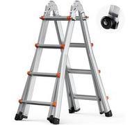 VEVOR Échelle télescopique à cadre en A, échelle extensible compacte en aluminium, 4000 mm, échelle de camping-car pliable portable multifonction pour devoirs, toit intérieur et extérieur, 149,7 kg