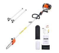 VEVOR Élagueuse Thermique sur Perche à 2 Temps, 33 cc, Élagueuse sans Fil à Essence, avec Perche Extensible 2,04-3,54 m, Guide-chaîne 20,3 cm, Réservoir de Carburant 850 ml, pour Élagage des Arbres