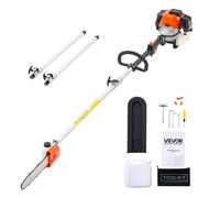 VEVOR Élagueuse Thermique sur Perche à 2 Temps, 43 cc, Élagueuse sans Fil à Essence, avec Perche Extensible 2,08-3,58 m, Guide-chaîne 25,4 cm, Réservoir de Carburant 850 ml, pour Élagage des Arbres