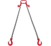 VEVOR Élingue chaîne de levage 2 brins – 10 mm x 180 cm, 5000 kg, Grade 80, crochets et ajusteurs