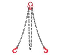 VEVOR Élingue Chaîne de Levage à 2 Brins avec Crochets, 8 mm x 3 m, Capacité Charge 3,17 t, Chaîne de Levage Robuste Acier Allié G80, pour Chantier de Construction, Usines, Entrepôts, Quais, Ferme
