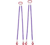 VEVOR Élingue Sangle de Levage à 2 Brins Polyester avec Crochets, 1,5 m, Lot de 2, Capacité 2 t, Sangles de Levage Robustes Résistantes à l'Usure pour Chantier de Construction, Usines, Quais, Ferme