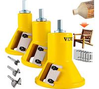 VEVOR Embouts à Tenonner 25,4 mm 38 mm et 50,8 mm Tenons à Épaules Coniques en Aluminium et Acier Solide Lames Droites Kit de Démarrage pour Construction des Meubles en Bois Bricolage à la Maison