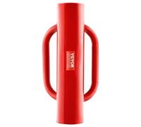 VEVOR Enfonce-pieux de Clôture, Diamètre Intérieur 68,58 mm, Pilon de Poteau en T Manuel avec Poignées en Acier au Carbone Robuste 6,4 kg, Canal U pour Ferme, Poteau de Signalisation, en Bois, Rouge