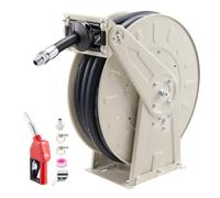 VEVOR Enrouleur de Tuyau de Carburant Rétractable 19,05 mm x 15 m 20 bar, Dévidoir de Tuyau Diesel à Ressort, pour Diesel et Kérosène, Rétraction Automatique, avec Flexible en Caoutchouc Industriel