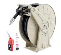 VEVOR Enrouleur de Tuyau de Carburant Rétractable 19,05 mm x 9,9 m 20 bar | Dévidoir de Tuyau Diesel à Ressort, pour Diesel et Kérosène, Rétraction Automatique, avec Flexible en Caoutchouc Industriel