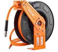 VEVOR Enrouleur Tuyau à Air Comprimé Hybride Fermé Rétractable 9,53 mm x 19,81 m Pression 300 PSI Rembobinage Automatique, Bras Unique, avec Tuyau 1,5 m, pour Montage au Plafond/Mur, Garage Atelier