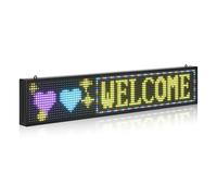 VEVOR Enseigne Lumineuse LED Programmable 99x19 cm, Panneau d’Affichage Numérique Couleur Pleine P10, GIF à Motifs de Texte Personnalisés, Commande Bluetooth, Information Publicitaire Publicité