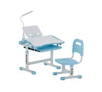 VEVOR Chaise de bureau pour enfant Réglable 53-71 cm Capacité 100 kg Inclinaison 0-40° Bleu