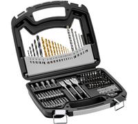 VEVOR Ensemble de Forets et Embouts pour Perceuse Tournevis 101PCs, Coffret de Mèches et Embouts de Tournevis, Kit de Perçage et de Vissage du Bois, du Métal, du Ciment, avec Étui de Transport