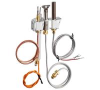 VEVOR Ensemble de veilleuse à gaz, OE 4021-732, 25660, kit d'allumage de remplacement pour foyer au gaz naturel avec tube de veilleuse, thermocouple, thermopile, fils, pour modèles Heatilator, argent